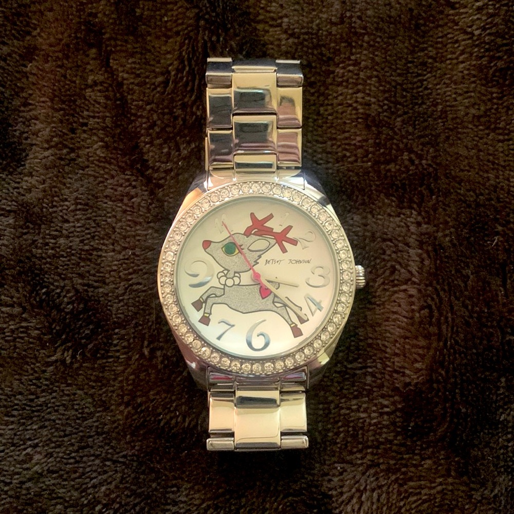 Betsy Johnson Christmas reindeer watch